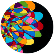 Prominence Multicolor Modern Hand Tufted Round Plush New Zealand Wool Rug
