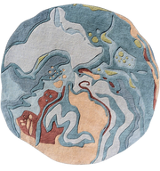 Gaia Hand Tufted Round Plush New Zealand Wool Rug
