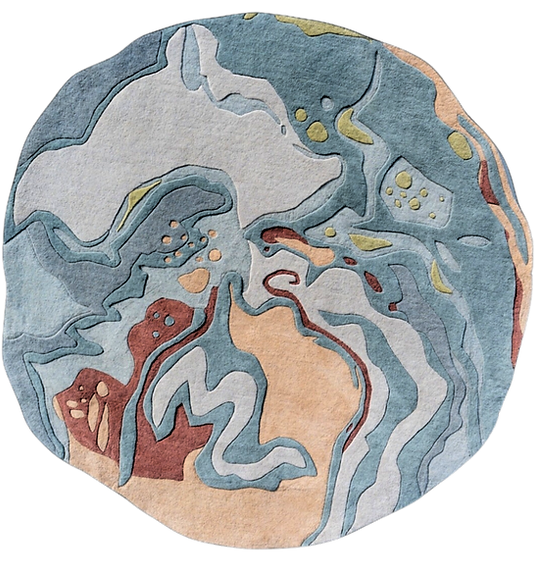 Gaia Hand Tufted Round Plush New Zealand Wool Rug