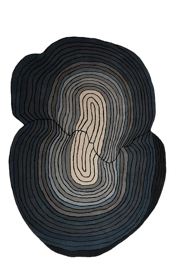 Teal Twister New Zealand Wool Rug