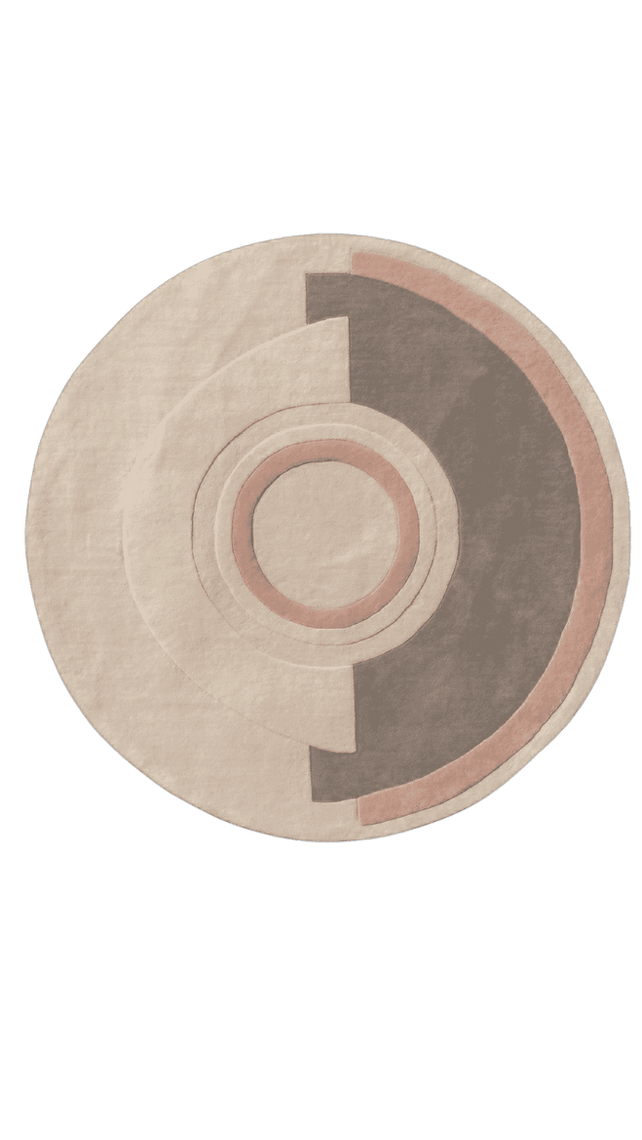 Rosé Hand Tufted Round Plush New Zealand Wool Rug
