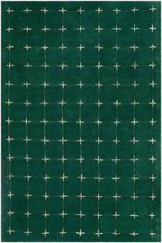 Green Indian Hand Tufted Rug