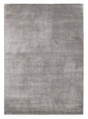 Handwoven Solid Grey Luxury Viscose Rug