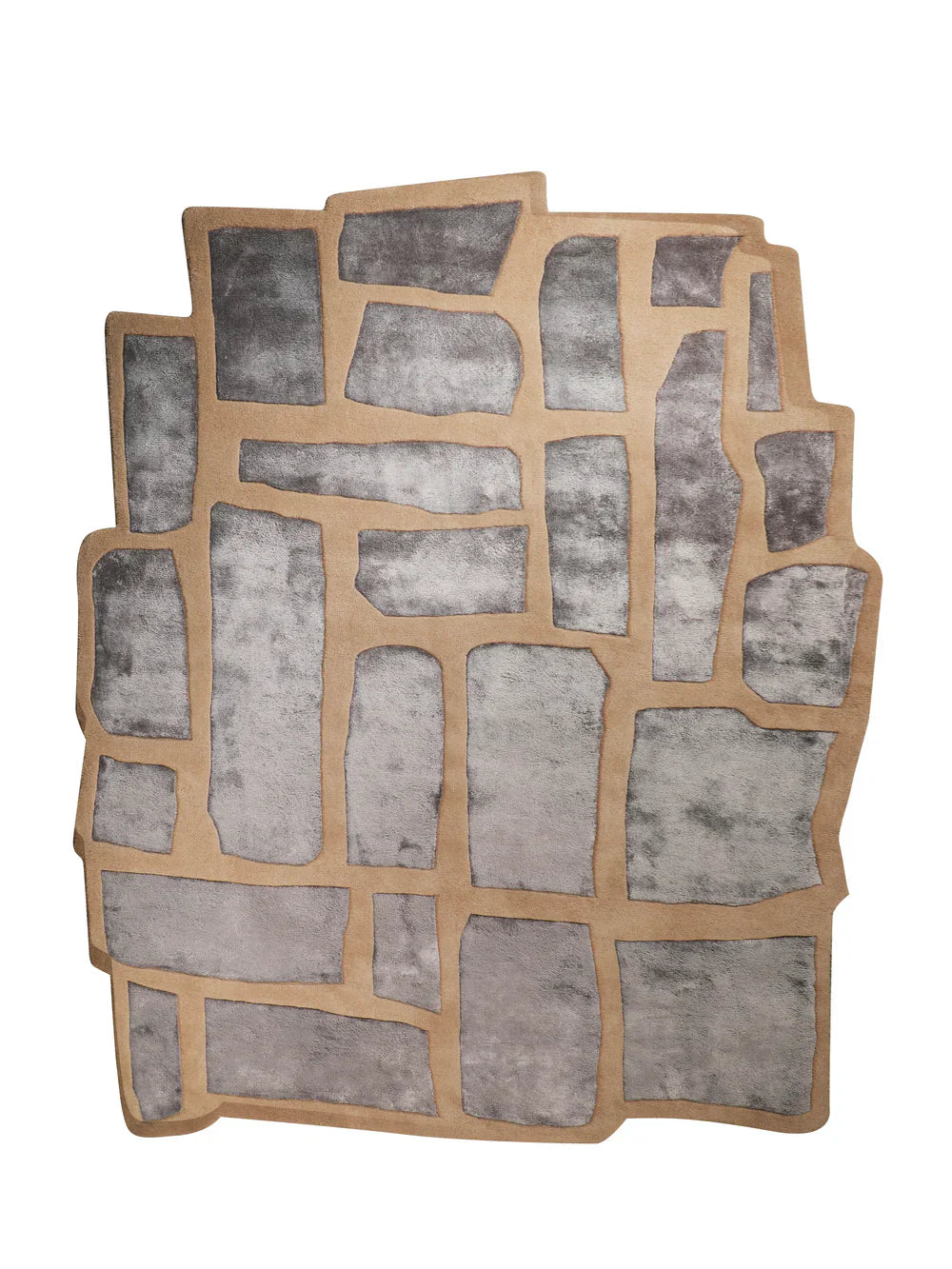 Solid Irregular Hand Tufted New Zealand Rug