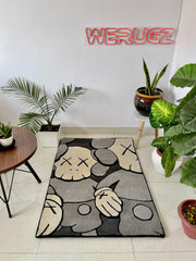 Kaws Hand Tufted New Zealand Wool Rug