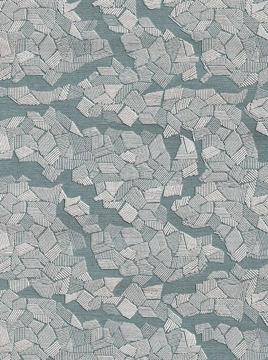 Green & Grey Infit New Zealand Wool & Viscose Silk Rug