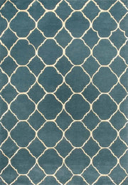 Istanbul Azure Blue Hand Tufted New Zealand Wool Rug