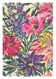 Fuschia Floral Hand Woven Rug