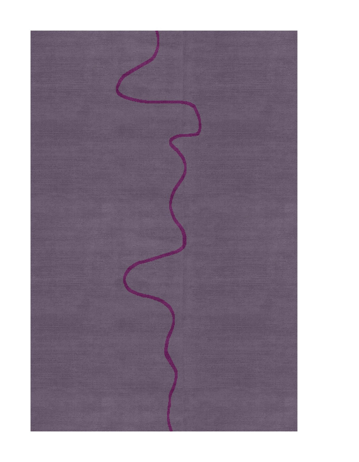 Purple Line New Zealand Wool & Silk Rug
