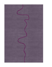 Purple Line New Zealand Wool & Silk Rug