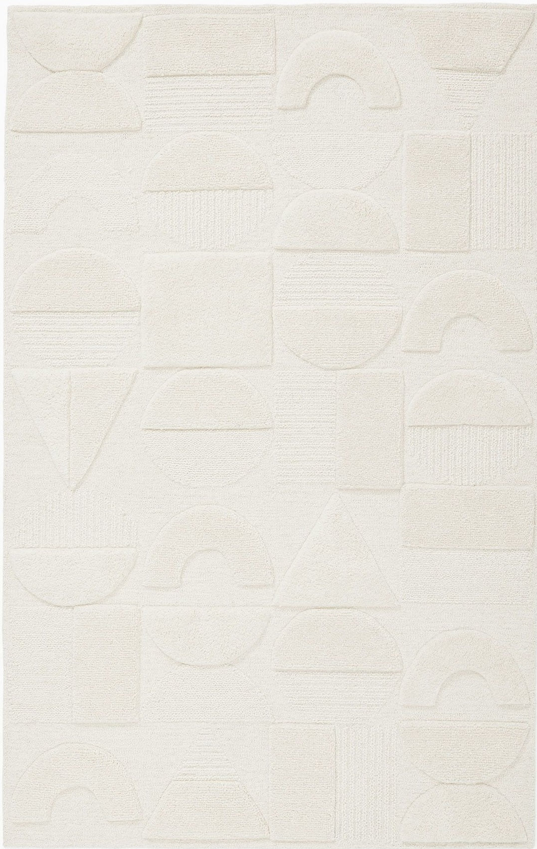 Ivory Missy New Zealand Wool High Low Hand Tufted Rug