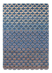 Blue Irregular Designer Wool Hand Tufted Rug