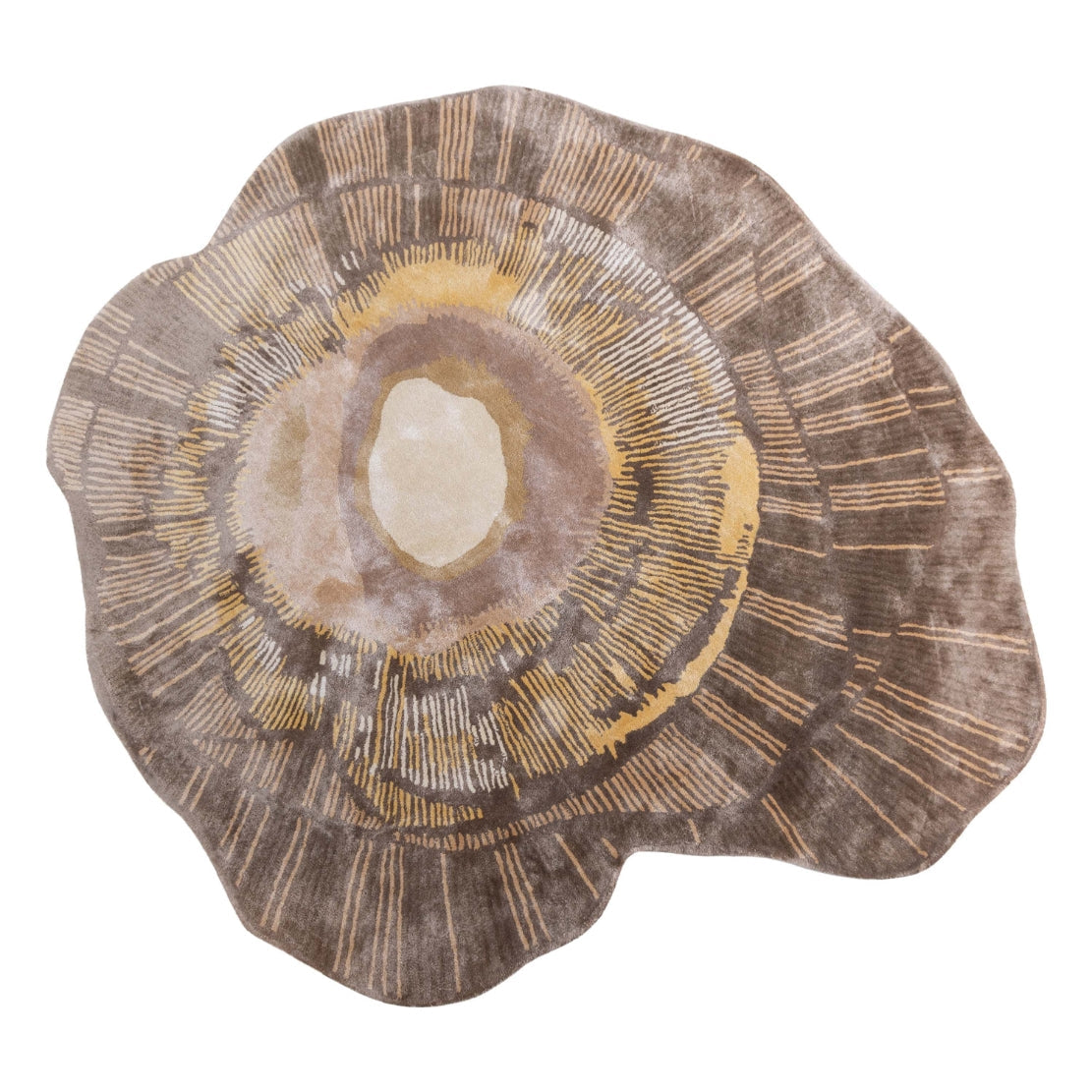 Oscilla Viscose Silk Irregular Shaped Rug