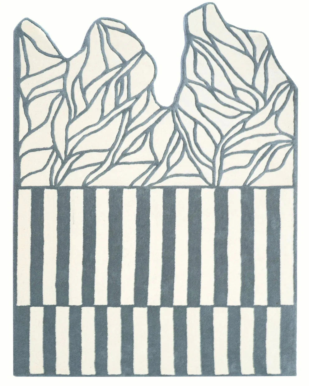 Modern Abstract Hand-Tufted Area New Zealand Rug