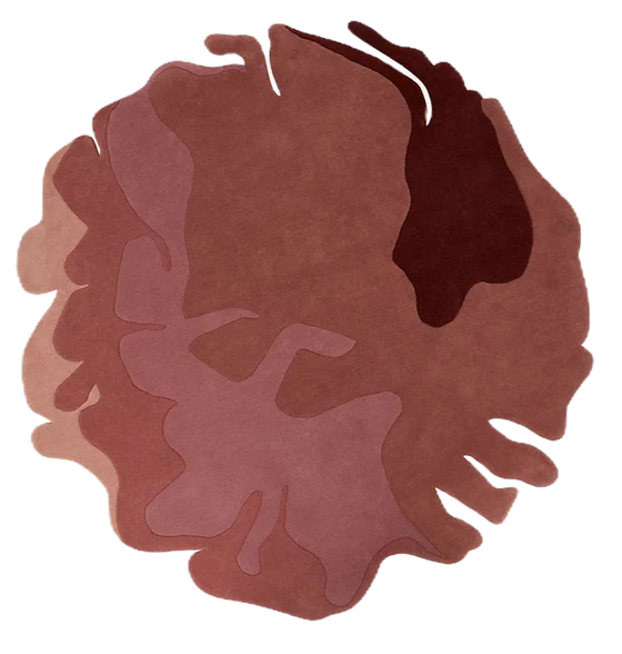 Luxury Floral Abstract Round New Zealand Rug