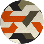 Subway Hand Tufted Round Plush New Zealand Wool Rug