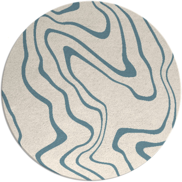 Tyrol White Hand Tufted Round Plush New Zealand Wool Rug