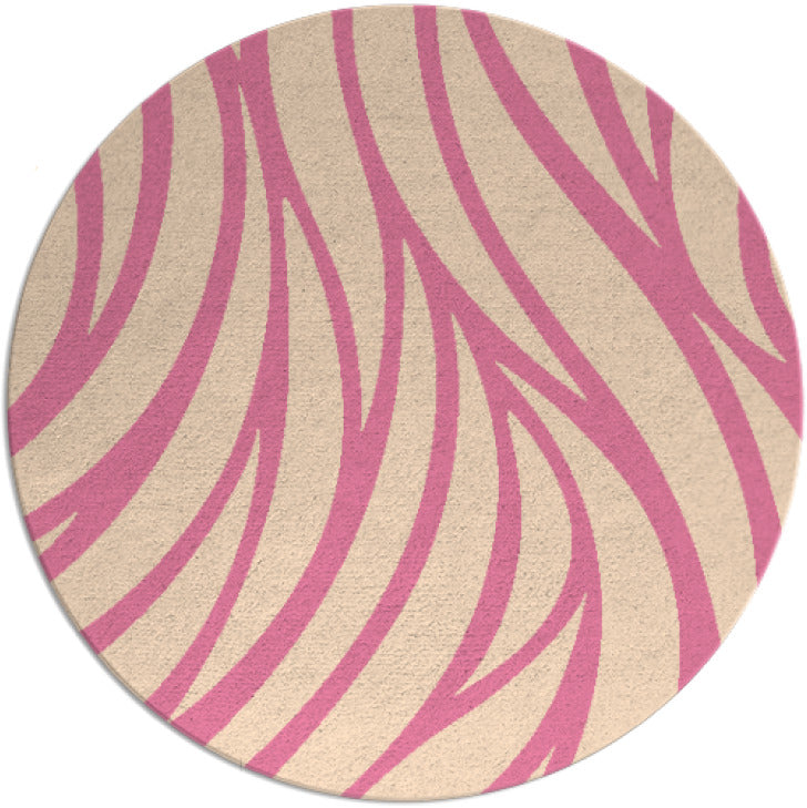 Fable Pink Beige Hand Tufted Round Plush New Zealand Wool Rug