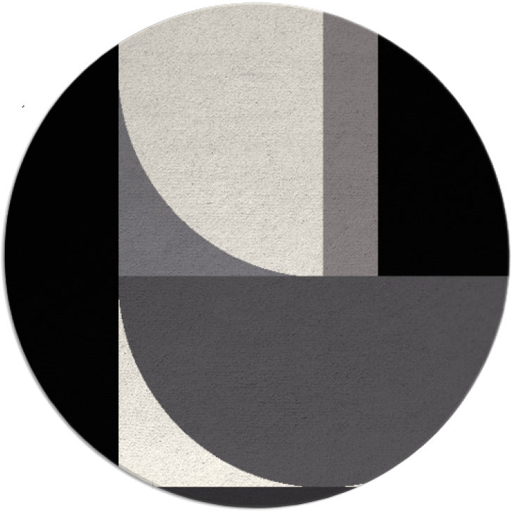 Hana Abstract Hand Tufted Round Plush New Zealand Wool Rug