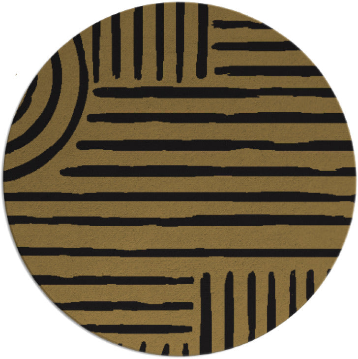 Randolph Brown & Black Hand Tufted Round Plush New Zealand Wool Rug