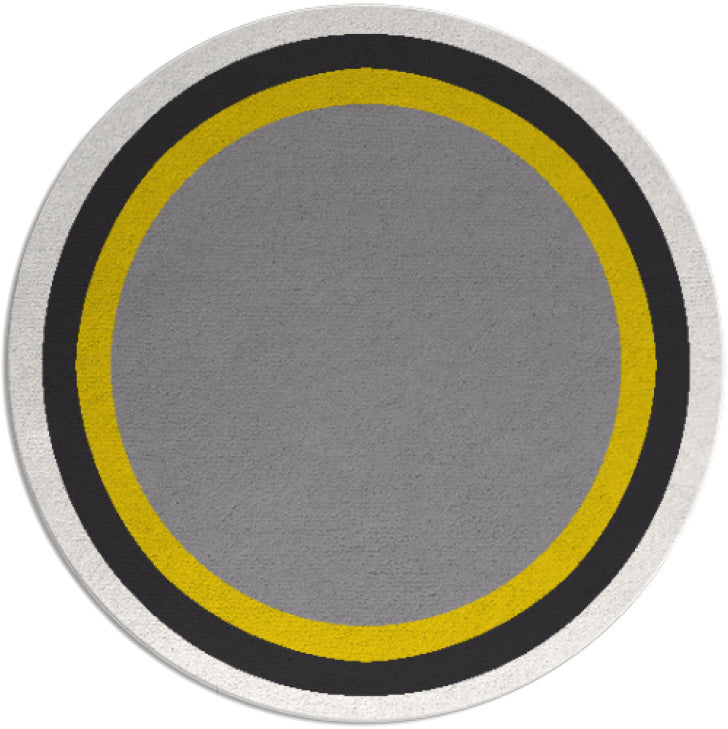 Miramar Grey Yellow Hand Tufted Round Plush New Zealand Wool Rug