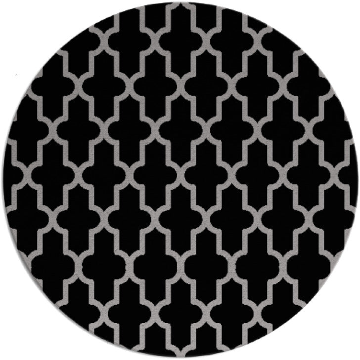 Anna Black Hand Tufted Round Plush New Zealand Wool Rug