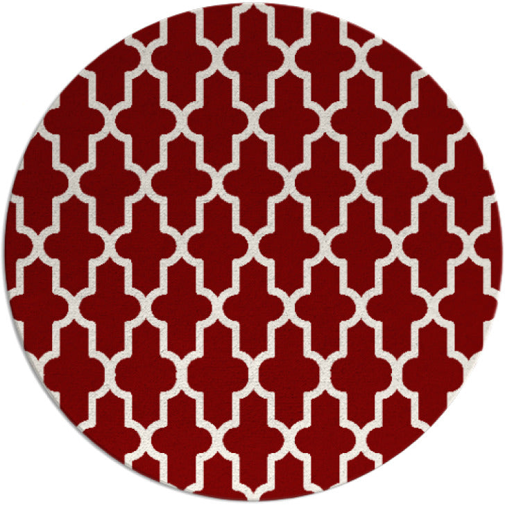 Anna Red Hand Tufted Round Plush New Zealand Wool Rug