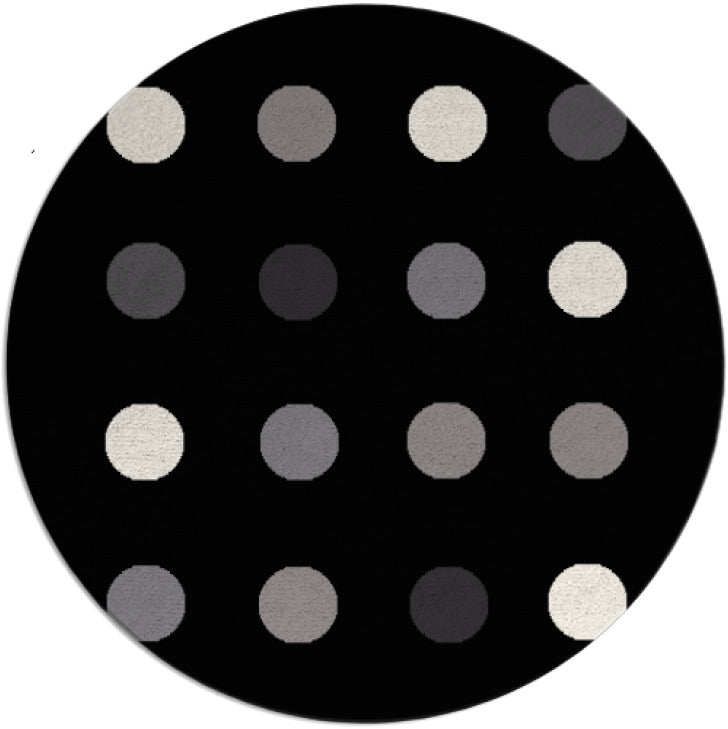 Boxbark Black Hand Tufted Round Plush New Zealand Wool Rug