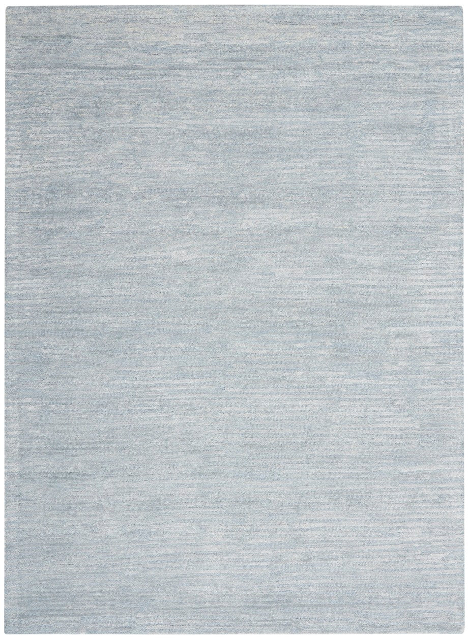 Blue & Grey Slee Premium NZ Wool & Silk Hand Tufted Rug