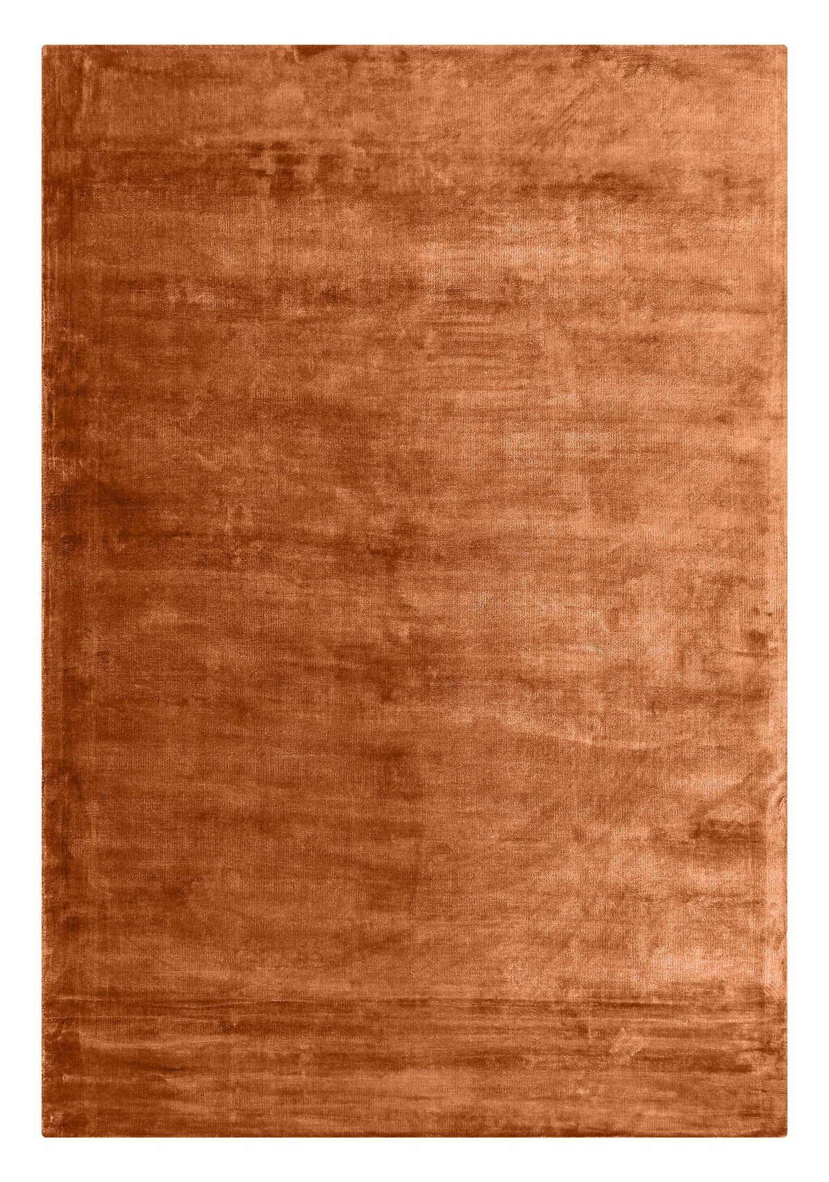Rust Orange Viscose Rug