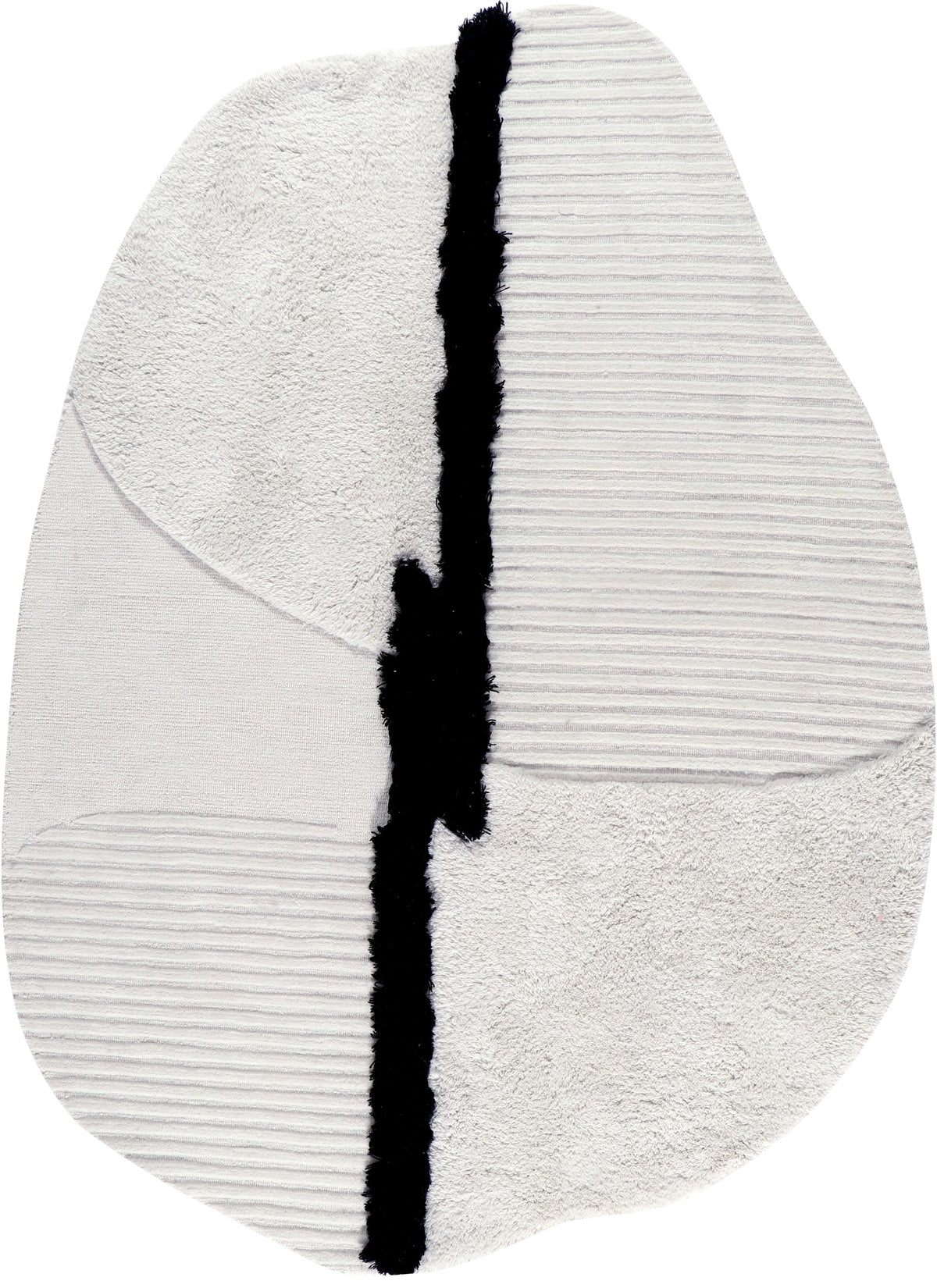 Vanilla New Zealand Wool Loop & Cut High Low Pile Rug