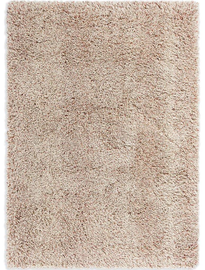 Handcrafted Beige & Orange Shaggy Carpet